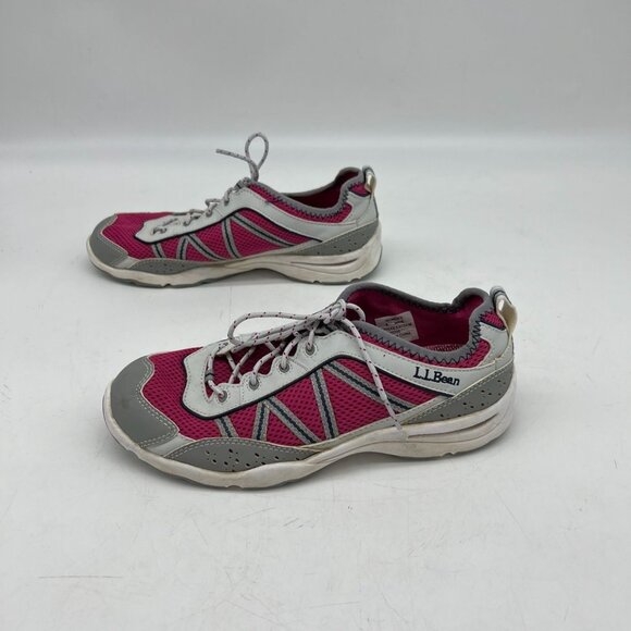 L.L. Bean Womens Trail Sneakers 8W Gray Lace Up Athletic Shoes Hiking Outdoors - Picture 3 of 8